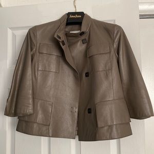 AKRIS Punto leather jacket